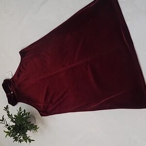 Victoria M burgundy velvet dress